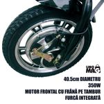 Auto si Moto - Moto - Scutere - Scuter electric tip tricicleta, Linomag®, Ideal pentru deplasari urbane, 36V, 350W, Viteza max.25 km/h, Marsarier, Negru - Infinity.ro