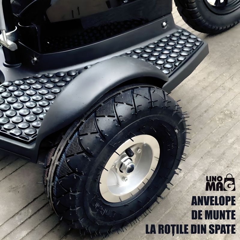 Auto si Moto - Moto - Scutere - Scuter electric tip tricicleta, Linomag®, Ideal pentru deplasari urbane, 36V, 350W, Viteza max.25 km/h, Marsarier, Negru - Infinity.ro