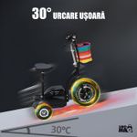 Auto si Moto - Moto - Scutere - Scuter electric tip tricicleta, Linomag®, Ideal pentru deplasari urbane, 36V, 350W, Viteza max.25 km/h, Marsarier, Negru - Infinity.ro