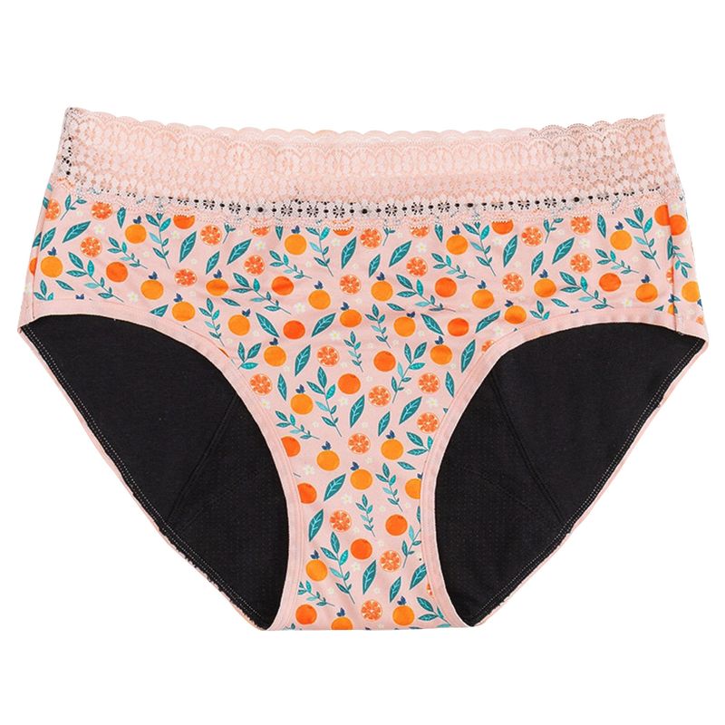 Fashion, accesorii si bijuterii - Femei - Lenjerie si pijamale femei - Lenjerie intima femei - Chiloti Menstruali Multicolori - Model Citrus - M, Roz - Model Citrus - Infinity.ro