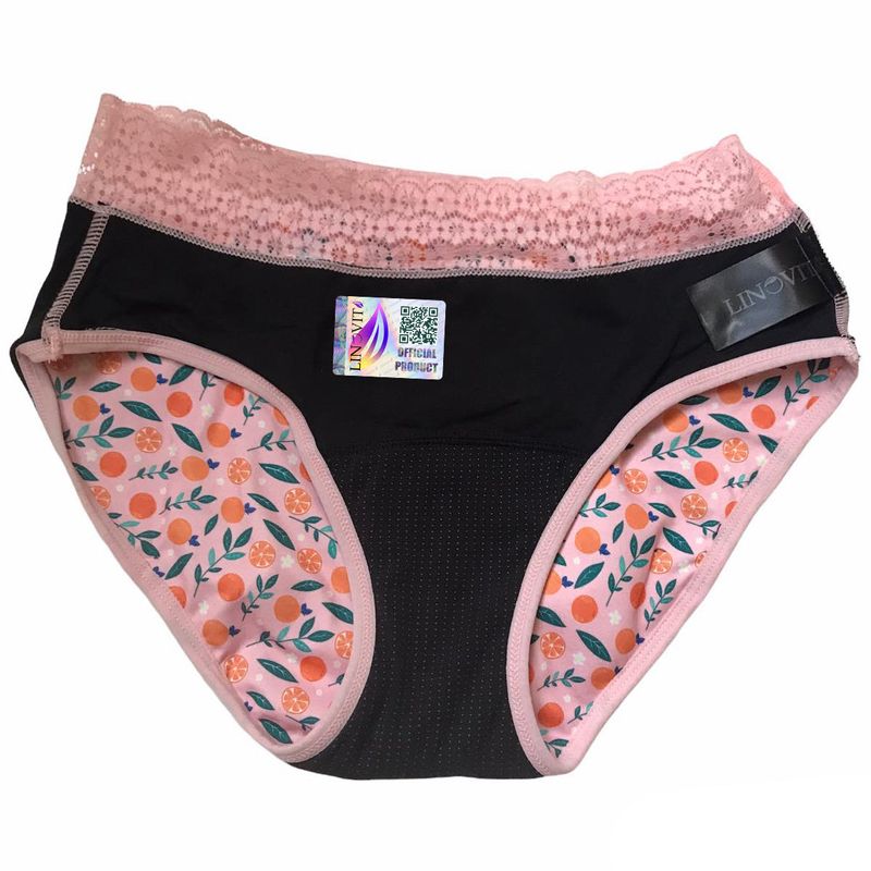 Fashion, accesorii si bijuterii - Femei - Lenjerie si pijamale femei - Lenjerie intima femei - Chiloti Menstruali Multicolori - Model Citrus - XL, Roz - Model Citrus - Infinity.ro