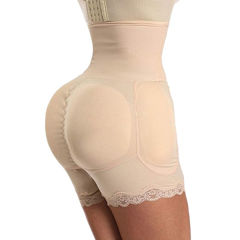 Fashion, accesorii si bijuterii - Femei - Lenjerie si pijamale femei - Lenjerie intima femei - Body modelator cu efect push-up, corset & pernute pentru solduri - Bej, XL/XXL - Infinity.ro