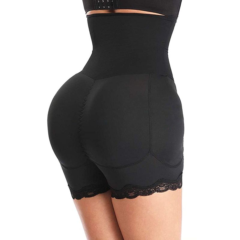 Fashion, accesorii si bijuterii - Femei - Lenjerie si pijamale femei - Lenjerie intima femei - Body modelator cu efect push-up, corset & pernute pentru solduri - Negru - XL/XXL - Infinity.ro