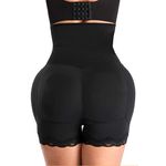 Fashion, accesorii si bijuterii - Femei - Lenjerie si pijamale femei - Lenjerie intima femei - Body modelator cu efect push-up, corset & pernute pentru solduri - Negru - XL/XXL - Infinity.ro