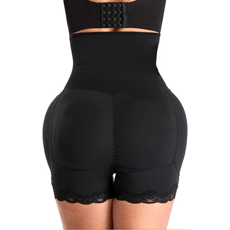 Fashion, accesorii si bijuterii - Femei - Lenjerie si pijamale femei - Lenjerie intima femei - Body modelator cu efect push-up, corset & pernute pentru solduri - Negru - XL/XXL - Infinity.ro