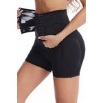 Fashion, accesorii si bijuterii - Femei - Lenjerie si pijamale femei - Lenjerie intima femei - Body modelator cu efect push-up, corset & pernute pentru solduri - Negru - XL/XXL - Infinity.ro