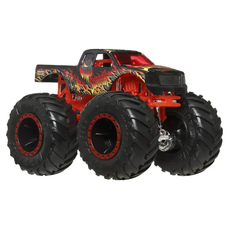 Jucarii, Copii si Bebe - Jucarii si jocuri - Vehicule si jucarii cu telecomanda - Masinute - Hot Wheels Monster Truck Si Masinuta Metalica Scorcher - Infinity.ro