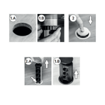 Casa si Gradina - Electrice - Prize - Priza Incorporabila Retractabila Rotunda, GTV, Diametru 60mm, 3 Prize Schuko, Cablu 1.5, IP20, Sarcina max 3600W, Negru - Infinity.ro