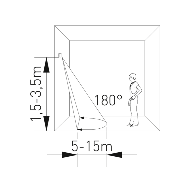 Casa si Gradina - Electrice - Smart Home - Centrale si module smart home - Senzor de Miscare, GTV, Unghi de Functionare 360°, Raza de Actiune 15m, max 1.200W, 220-240V, 50-60HZ, Alb - Infinity.ro