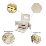 Fashion, accesorii si bijuterii - Femei - Bijuterii femei - Cutii bijuterii - Cutie de bijuterii, caseta organizator tip valiza roz, multiple compartimente, Jollymag, PD102R - Infinity.ro