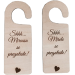 Casa si Gradina - Gradina si terasa - Decoratiuni exterior - Ornamente gradina - Set 2 Agatatoare HH1632 Decor Semn de Usa din lemn Personalizat Mire si Mireasa - Infinity.ro