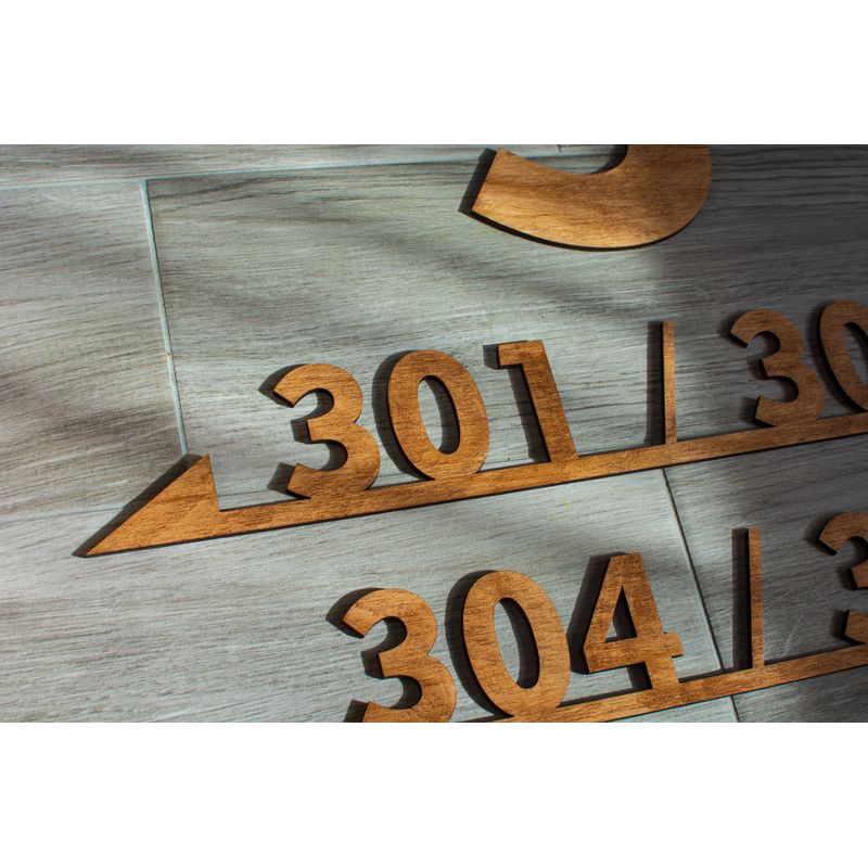 Casa si Gradina - Gradina si terasa - Decoratiuni exterior - Ornamente gradina - Semn Numere de Camera Etaj HH1656 Personalizabil pentru Hol 38x42cm - Infinity.ro