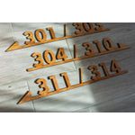 Casa si Gradina - Gradina si terasa - Decoratiuni exterior - Ornamente gradina - Semn Numere de Camera Etaj HH1656 Personalizabil pentru Hol 38x42cm - Infinity.ro