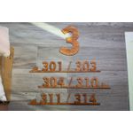 Casa si Gradina - Gradina si terasa - Decoratiuni exterior - Ornamente gradina - Semn Numere de Camera Etaj HH1656 Personalizabil pentru Hol 38x42cm - Infinity.ro