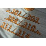 Casa si Gradina - Gradina si terasa - Decoratiuni exterior - Ornamente gradina - Semn Numere de Camera Etaj HH1656 Personalizabil pentru Hol 38x42cm - Infinity.ro