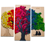 Casa si Gradina - Decoratiuni - Decoratiuni perete - Decor 3 parti Copacul Vietii HH1582 Personalizat cu Licheni - 84 x 65 cm - Infinity.ro
