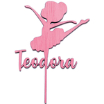 Casa si Gradina - Decoratiuni - Decoratiuni petrecere - Accesorii pentru petrecere - Topper din Lemn HH1583 Personalizat Aniversare Balerina - 20 x 28 cm - Infinity.ro