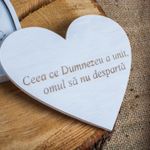 Fashion, accesorii si bijuterii - Femei - Bijuterii femei - Cutii bijuterii - Cutie de Bijuterii Verighete Personalizata HH1602 din Lemn Alba Inima 14x12 cm - Infinity.ro