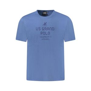 U.S. Grand POLO Tricou barbati cu imprimeu din bumbac, regular fit, albastru,