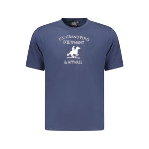 U.S. Grand POLO Tricou barbati cu imprimeu din bumbac, regular fit, bleumarin,