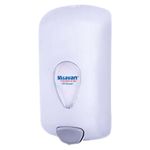 Casa si Gradina - Sanitare - Suporturi si accesorii baie - Dispensere - Dozator pentru sapun lichid Eco-Line, 1 litru, sistem anti-picurare, inchidere de siguranta cu cheie, alb - Infinity.ro