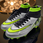 Sport si Outdoor - Echipament Sportiv - Incaltaminte sport - Pantofi sport - Ghete de fotbal Sky Wing C9838, cu glezniera si crampoane, pentru iarba sau sintetic 33 argintiu - Infinity.ro