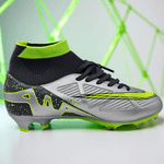 Sport si Outdoor - Echipament Sportiv - Incaltaminte sport - Pantofi sport - Ghete de fotbal Sky Wing C9838, cu glezniera si crampoane, pentru iarba sau sintetic 33 argintiu - Infinity.ro