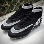 Sport si Outdoor - Echipament Sportiv - Incaltaminte sport - Pantofi sport - Ghete de fotbal Sky Wing C9838, cu glezniera si crampoane, pentru iarba sau sintetic 38 negru - Infinity.ro