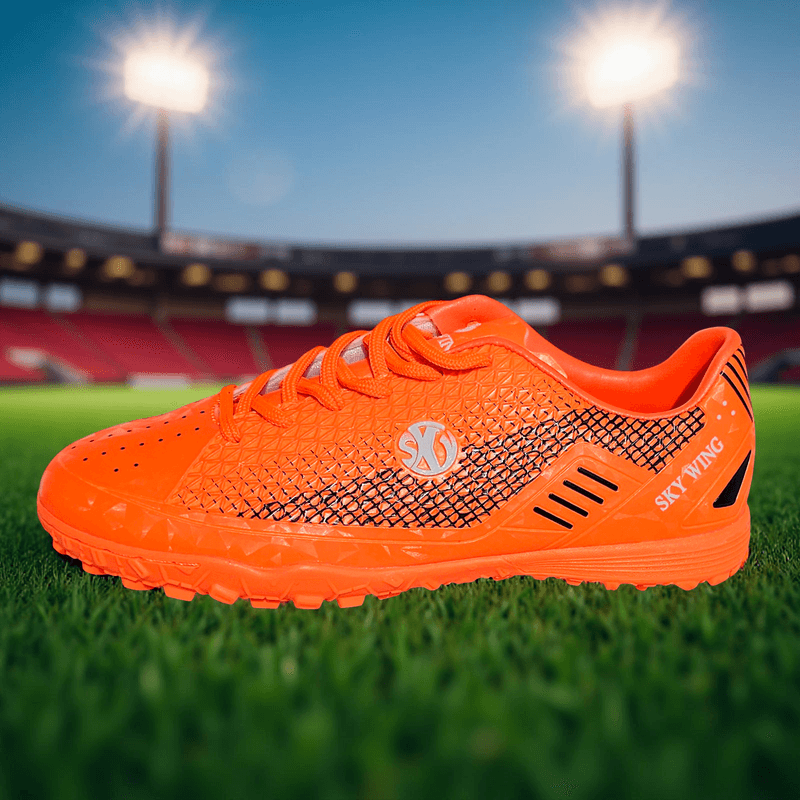 Sport si Outdoor - Echipament Sportiv - Incaltaminte sport - Pantofi sport - Ghete de fotbal Sky Wing, 9895 pentru teren sintetic, cusute in varf 38 portocaliu - Infinity.ro