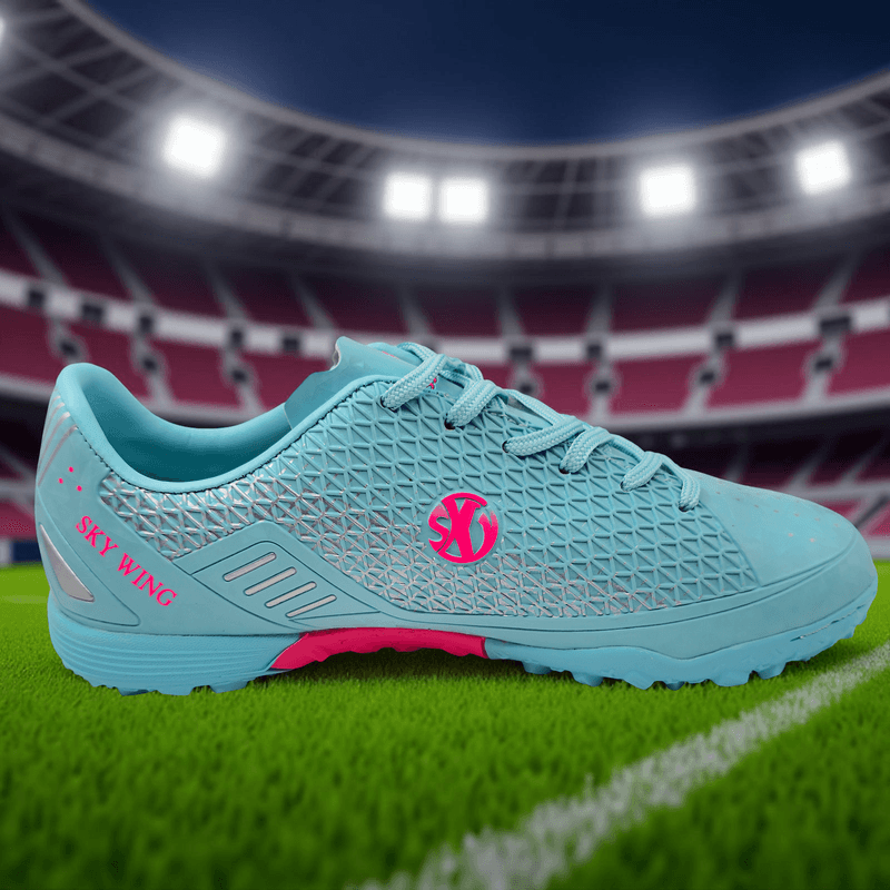 Sport si Outdoor - Echipament Sportiv - Incaltaminte sport - Pantofi sport - Ghete de fotbal Sky Wing, 9895 pentru teren sintetic, cusute in varf 41 turcoaz - Infinity.ro