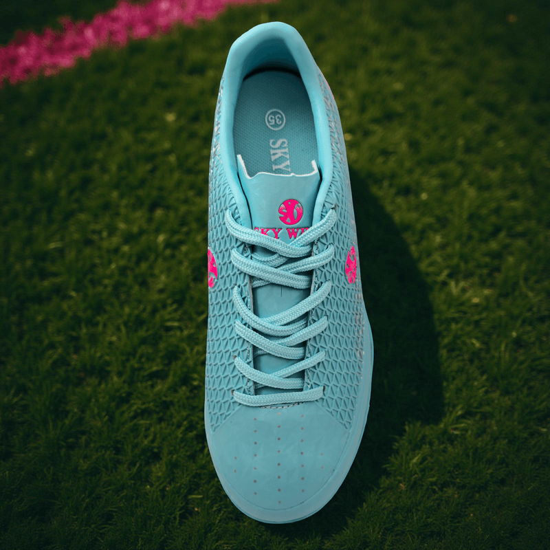 Sport si Outdoor - Echipament Sportiv - Incaltaminte sport - Pantofi sport - Ghete de fotbal Sky Wing, 9895 pentru teren sintetic, cusute in varf 38 turcoaz - Infinity.ro