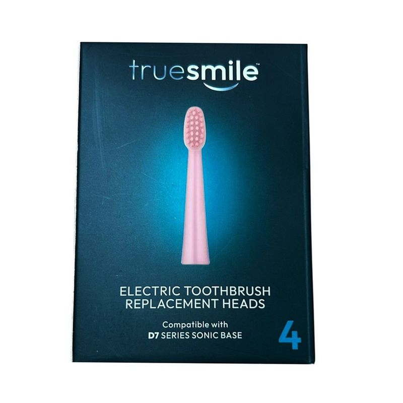 Ingrijire personala si Cosmetice - Igiena dentara - Rezerve si accesorii - Set 4 rezerve pentru periuta de dinti electrica Sonic D7 True Smile, roz TS0118 - Infinity.ro
