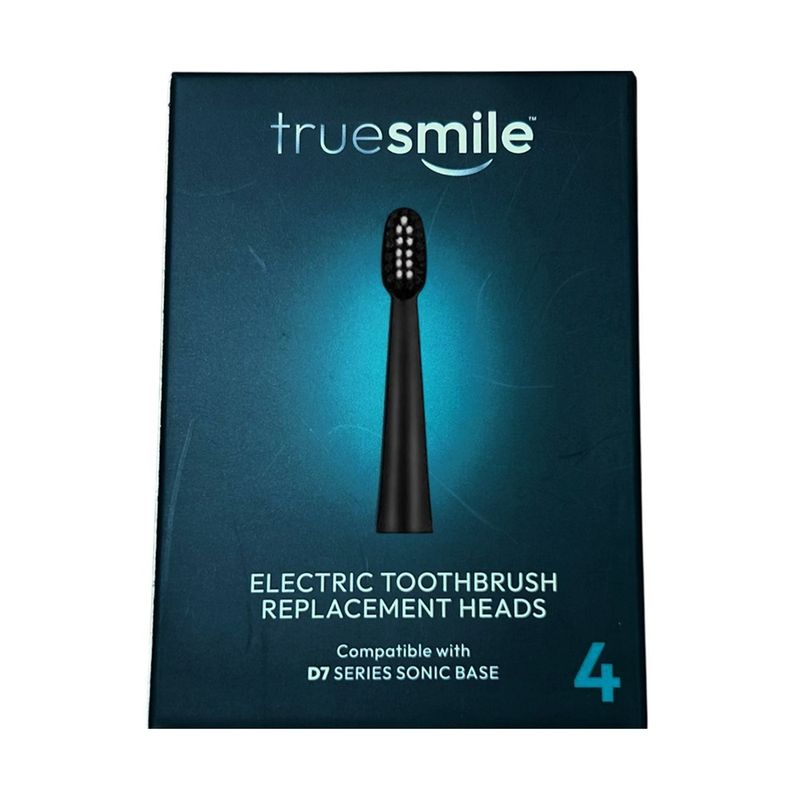 Ingrijire personala si Cosmetice - Igiena dentara - Rezerve si accesorii - Set 4 rezerve pentru periuta de dinti electrica Sonic D7 True Smile, negru TS0116 - Infinity.ro