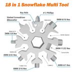 Casa si Gradina - Constructii - Scule de mana si unelte - Chei si truse chei - Cheie multifunctionala, tip breloc, 18 in 1, forma de fulg, metal, argintiu Vivo 18MT-SILVER - Infinity.ro