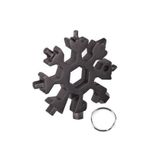 Casa si Gradina - Constructii - Scule de mana si unelte - Chei si truse chei - Cheie multifunctionala, tip breloc, 18 in 1, forma de fulg, metal, negru Vivo 18MT-BLACK - Infinity.ro