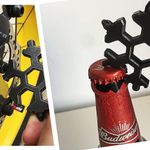 Casa si Gradina - Constructii - Scule de mana si unelte - Chei si truse chei - Cheie multifunctionala, tip breloc, 18 in 1, forma de fulg, metal, negru Vivo 18MT-BLACK - Infinity.ro