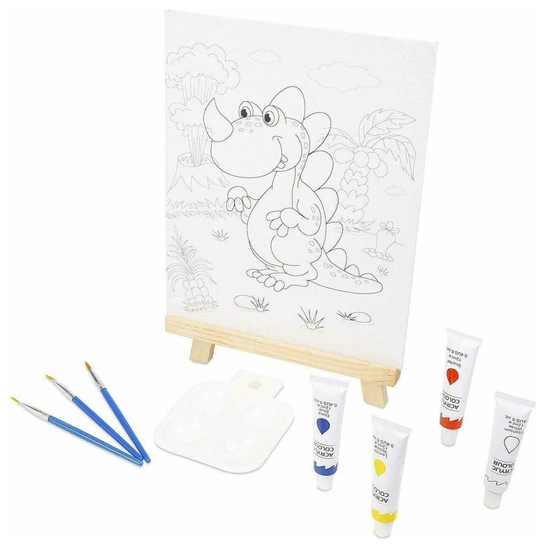 Jucarii, Copii si Bebe - Jucarii si jocuri - Jucarii & jocuri educative - Seturi pictura si desen - Set de pictura cu 2 panze, pensule si 4 culori, RMS Grafix 11-0106/16 - Infinity.ro