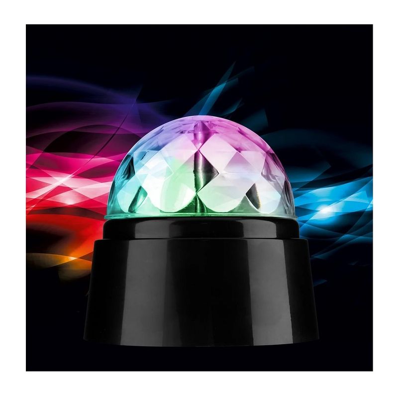 Casa si Gradina - Corpuri si surse de iluminat - Veioze si lampi - Lampi de veghe copii - Glob disco rotativ 360° cu lumini LED colorate, Vivo LPC1178 - Infinity.ro