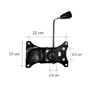 Set placuta balans metalica 22 cm x 15 cm, baza 64 cm, rola universala si cilindru piston, gaz, pentru scaune birou,