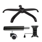 Casa si Gradina - Mobilier - Feronerie si accesorii mobila - Set placuta balans metalica 20 cm x 15 cm, baza 64 cm, rola universala si cilindru piston, gaz, scaune birou, 35 cm - Infinity.ro