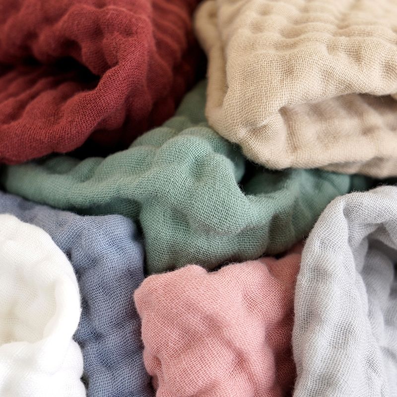 Jucarii, Copii si Bebe - Igiena si ingrijire - Baia bebelusului - Prosoape si halate de baie copii - Set 6 Prosopele din Bumbac Muselina REDQUIT® – Delicatete Naturala in Fiecare Zi (25x50 cm), multicolor - Infinity.ro