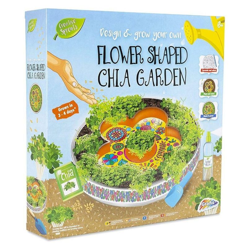 Jucarii, Copii si Bebe - Jucarii si jocuri - Jucarii de rol - Set joaca gradinarit - Set gradinarit, RMS, Gradina de Chia forma de floare, colorabila, multicolor, pentru 6 ani si peste, R05-0388 - Infinity.ro