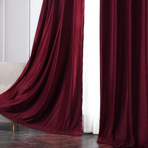 Set 2 draperii din catifea, petru dormitor/camera de zi, visiniu, 240X132
