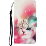 Laptop, Telefoane si Tablete - Telefoane mobile si accesorii - Accesorii Telefoane - Huse telefoane - Husa Xiaomi Redmi 9A, model portofel, cu suport carduri si stand magnetic, protectie completa, design pisica - Infinity.ro