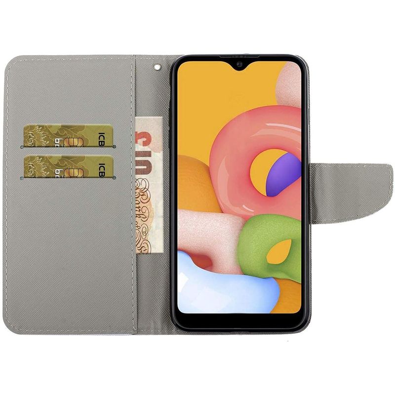 Laptop, Telefoane si Tablete - Telefoane mobile si accesorii - Accesorii Telefoane - Huse telefoane - Husa Xiaomi Redmi 9A, model portofel, cu suport carduri si stand magnetic, protectie completa, design pisica - Infinity.ro
