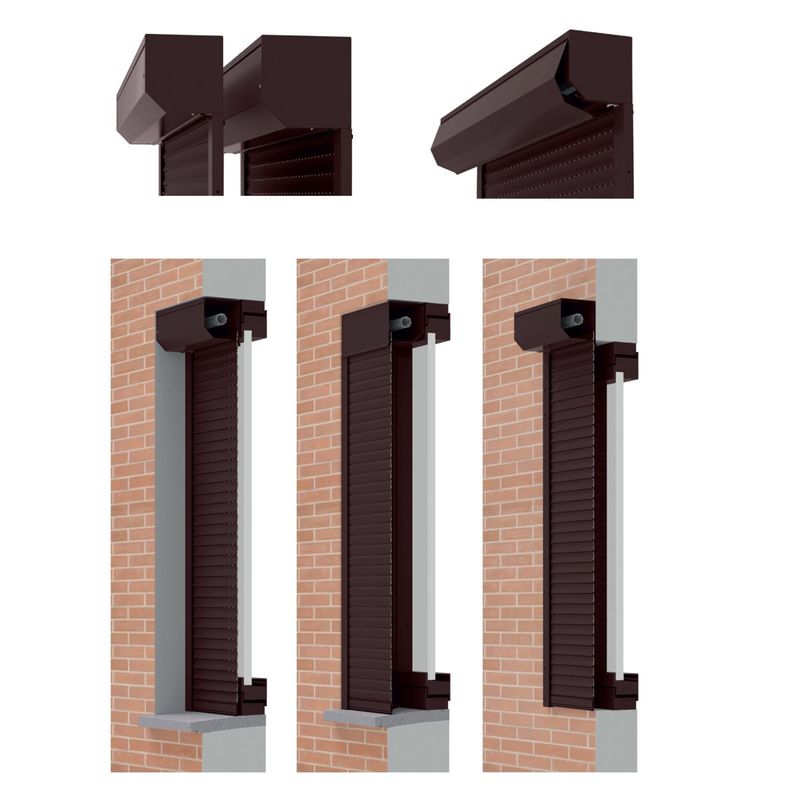 Casa si Gradina - Constructii - Ferestre si accesorii - Accesorii ferestre - Rulou exterior aluminiu, Italbox, 90x120cm (LxH), maron - Infinity.ro