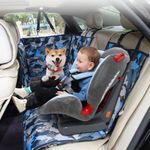 Petshop - Accesorii petshop - Alte accesorii petshop - Husa auto transport animale, Linomag®, pentru caini/pisici, Impermeabila, Antialunecare, Camuflaj albastru, 145 x 130 cm - Infinity.ro