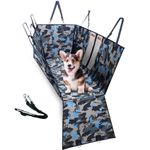 Petshop - Accesorii petshop - Alte accesorii petshop - Husa auto transport animale, Linomag®, pentru caini/pisici, Impermeabila, Antialunecare, Camuflaj albastru, 145 x 130 cm - Infinity.ro