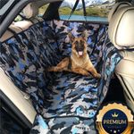 Petshop - Accesorii petshop - Alte accesorii petshop - Husa auto transport animale, Linomag®, pentru caini/pisici, Impermeabila, Antialunecare, Camuflaj albastru, 145 x 130 cm - Infinity.ro