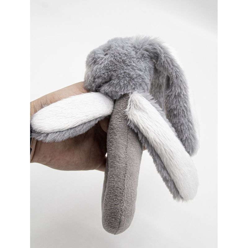 Jucarii, Copii si Bebe - Jucarii si jocuri - Jucarii bebelusi - Jucarii zornaitoare - Jucarie zornaitoare bebelusi BabyJem, Iepuras din plus, 3 luni+ (Culoare: Gri) - Infinity.ro